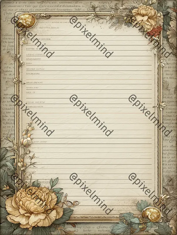 Crystal Corners Vintage Notebook Pages