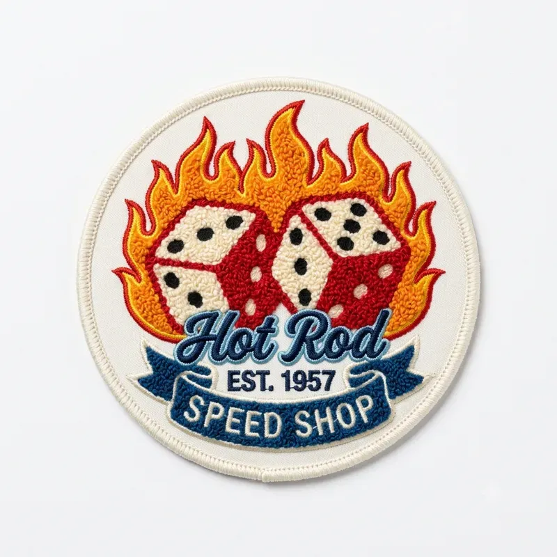 Retro Chenille Embroidery Patch Art