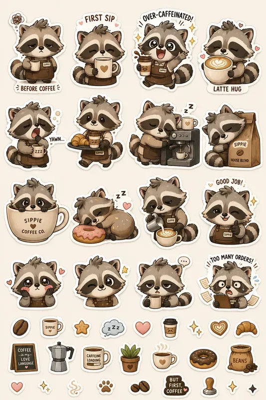 Mascot Sticker Sheet Generator