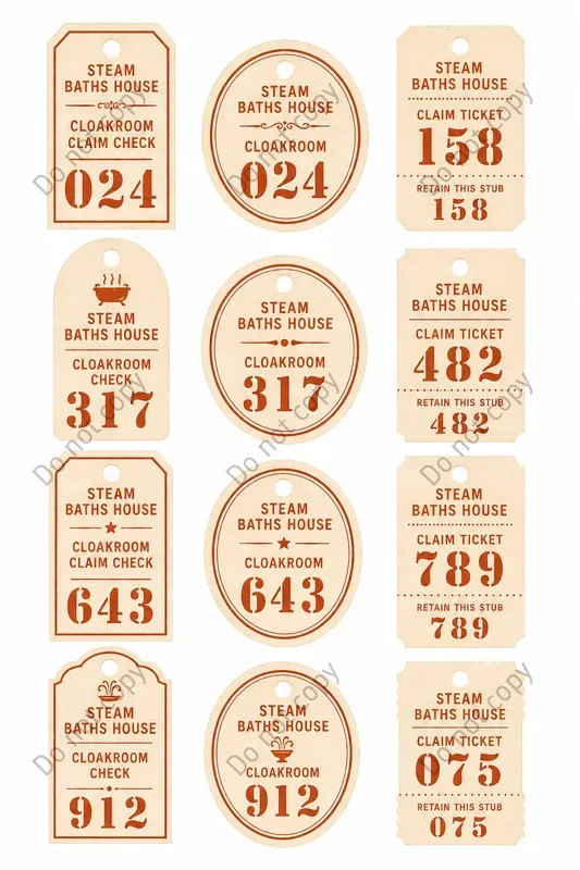 Cloakroom Claim Tag Sheets