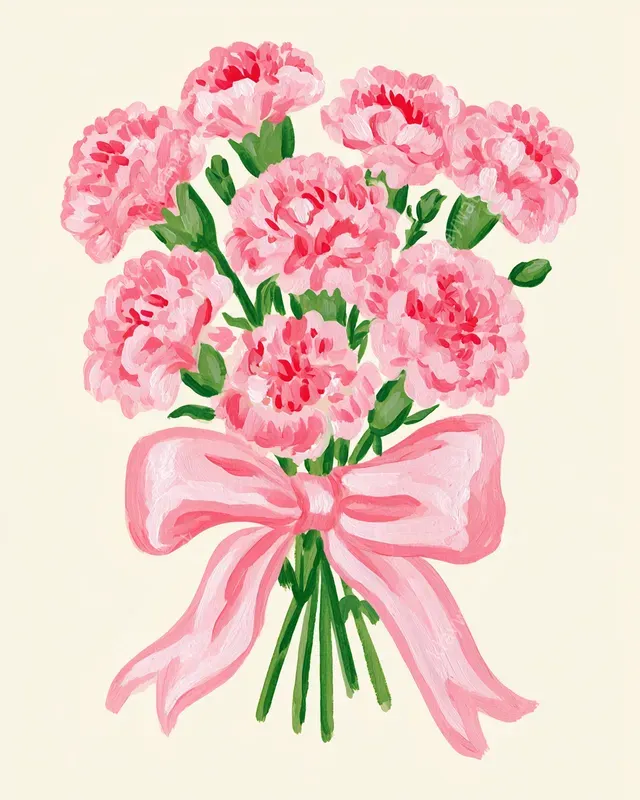 Preppy Coquette Painted Clipart