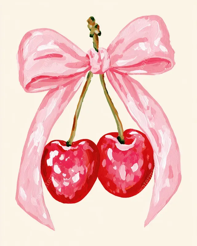 Preppy Coquette Painted Clipart