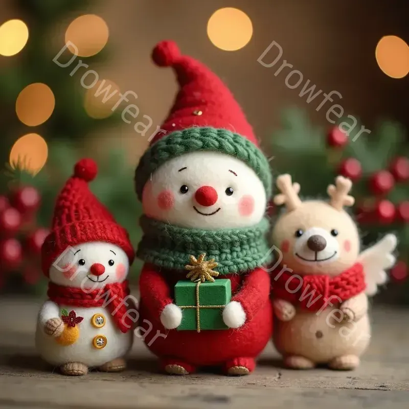 Christmas Felted Dolls