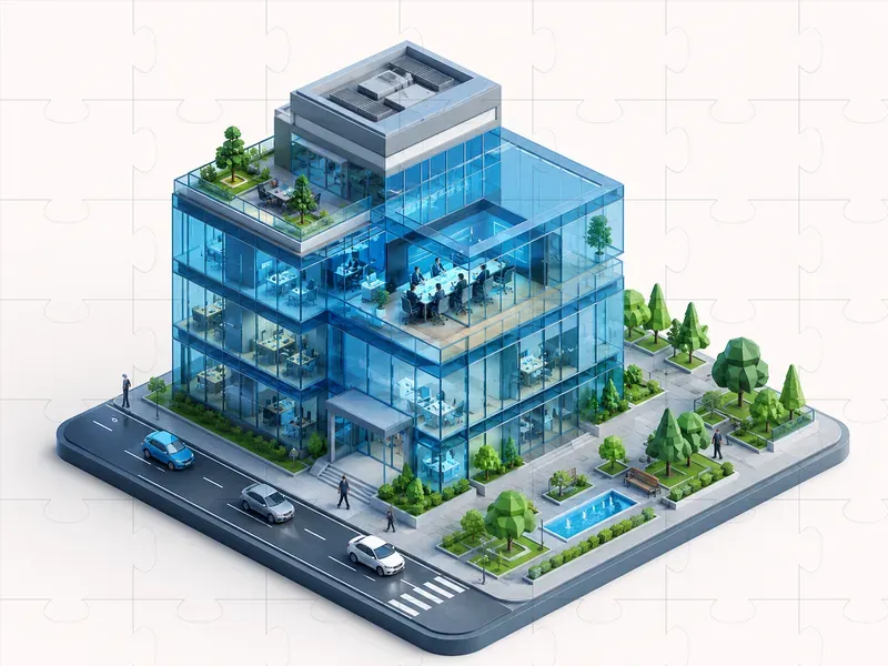 3D Isometric Tech Business Illustrations