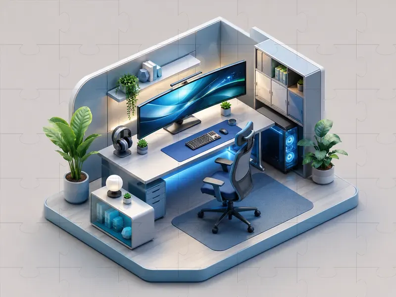 3D Isometric Tech Business Illustrations