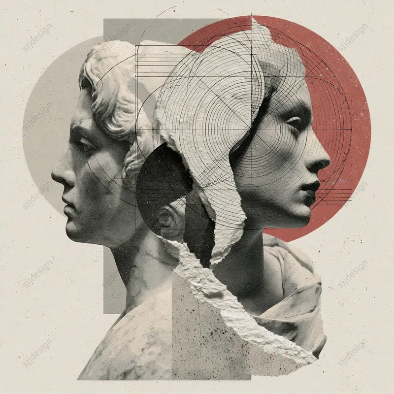 Bauhaus Marble Collages