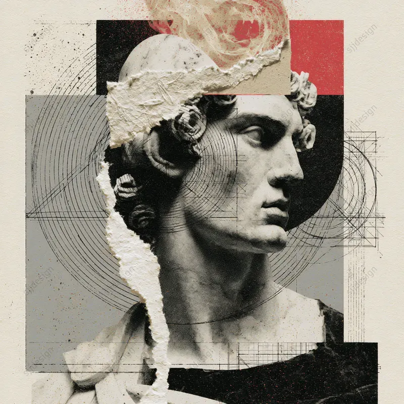 Bauhaus Marble Collages