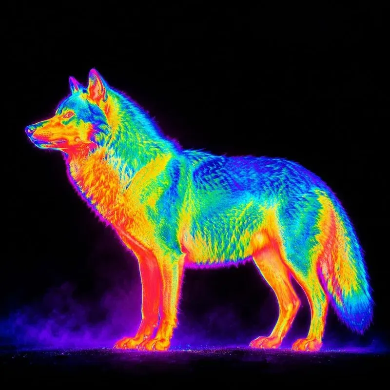 Neon Thermal Hologram Portraits