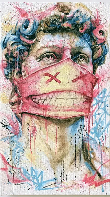 Vandalized Fine Art Urban Graffiti