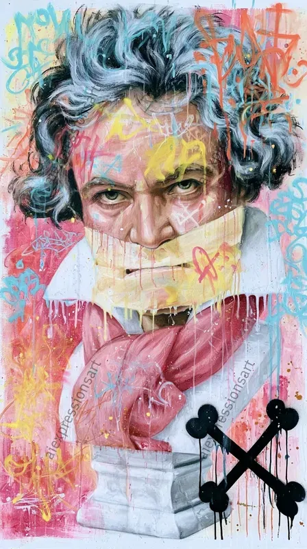 Vandalized Fine Art Urban Graffiti