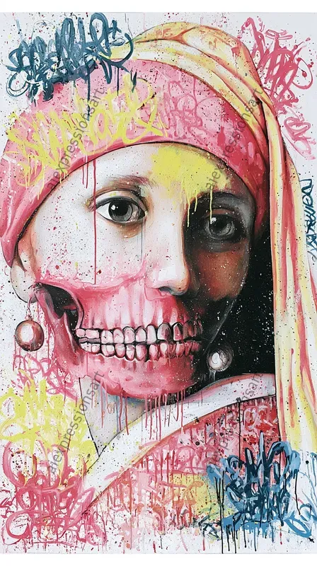 Vandalized Fine Art Urban Graffiti