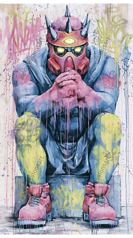 Vandalized Fine Art Urban Graffiti