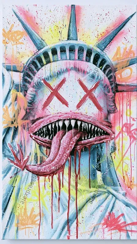 Vandalized Fine Art Urban Graffiti