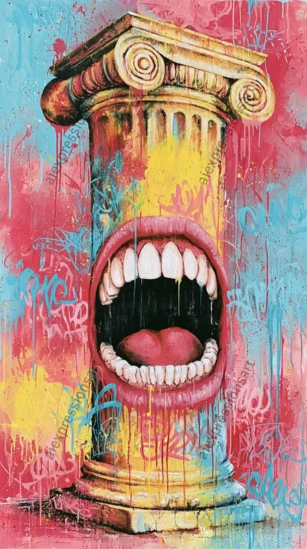 Vandalized Fine Art Urban Graffiti