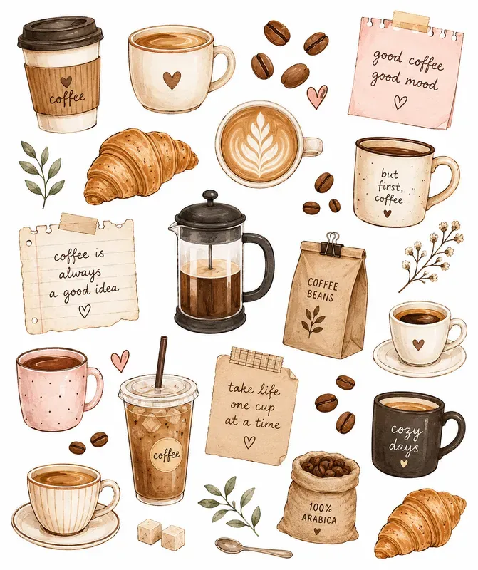 Aesthetic Digital Planner Sticker Sheets