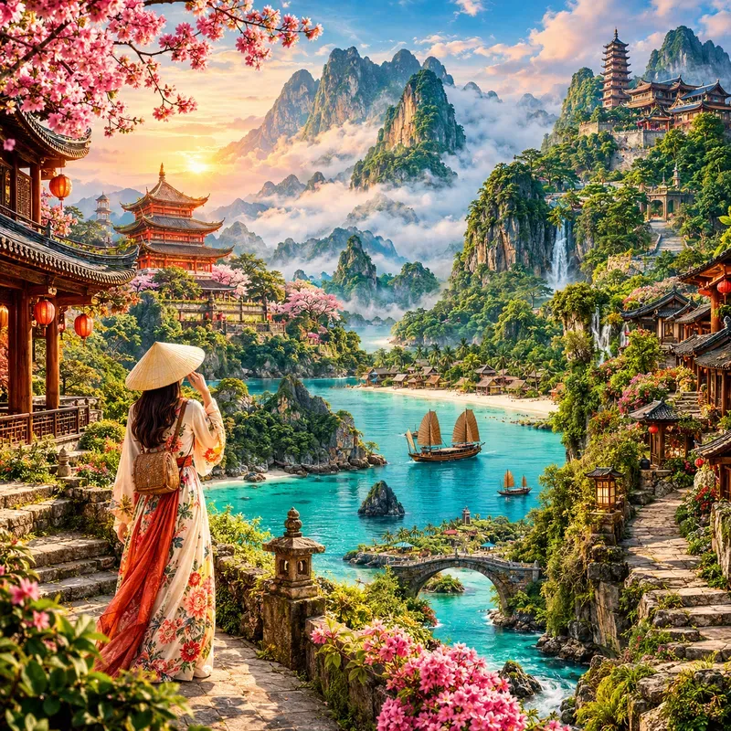 Wanderlust World Travel Collages