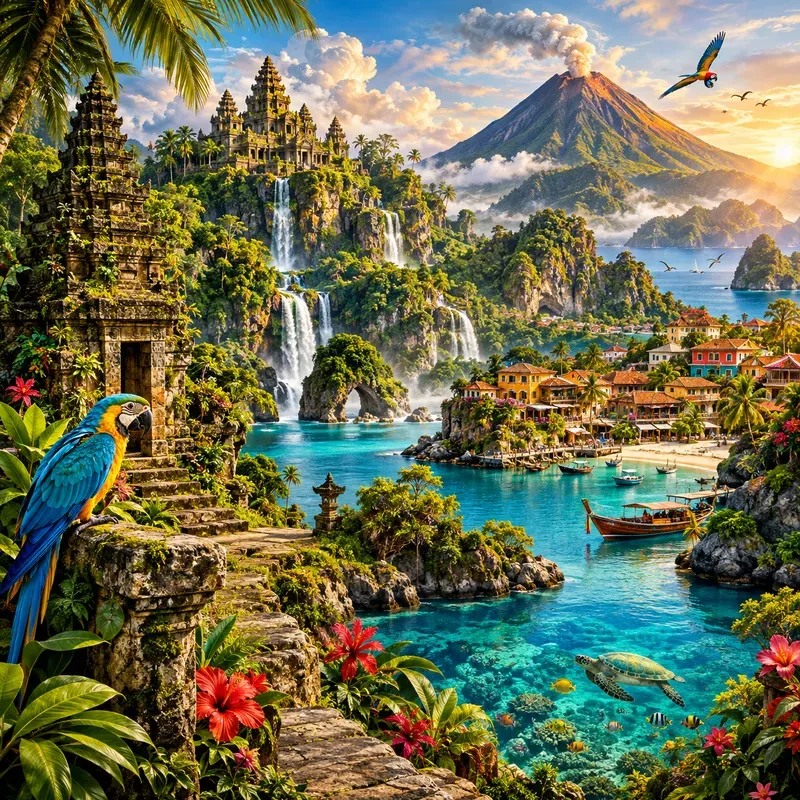 Wanderlust World Travel Collages