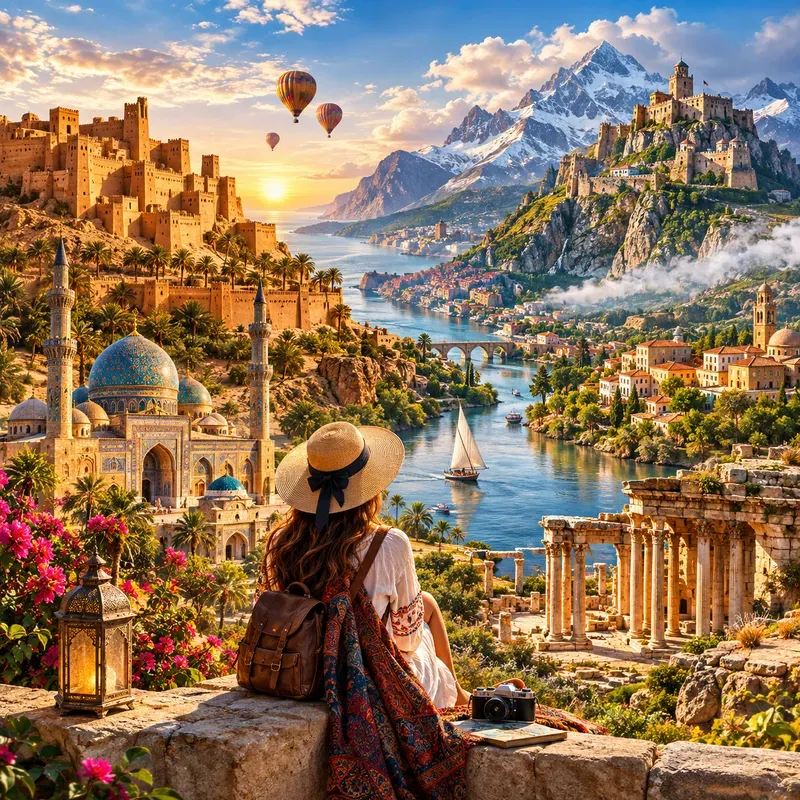 Wanderlust World Travel Collages