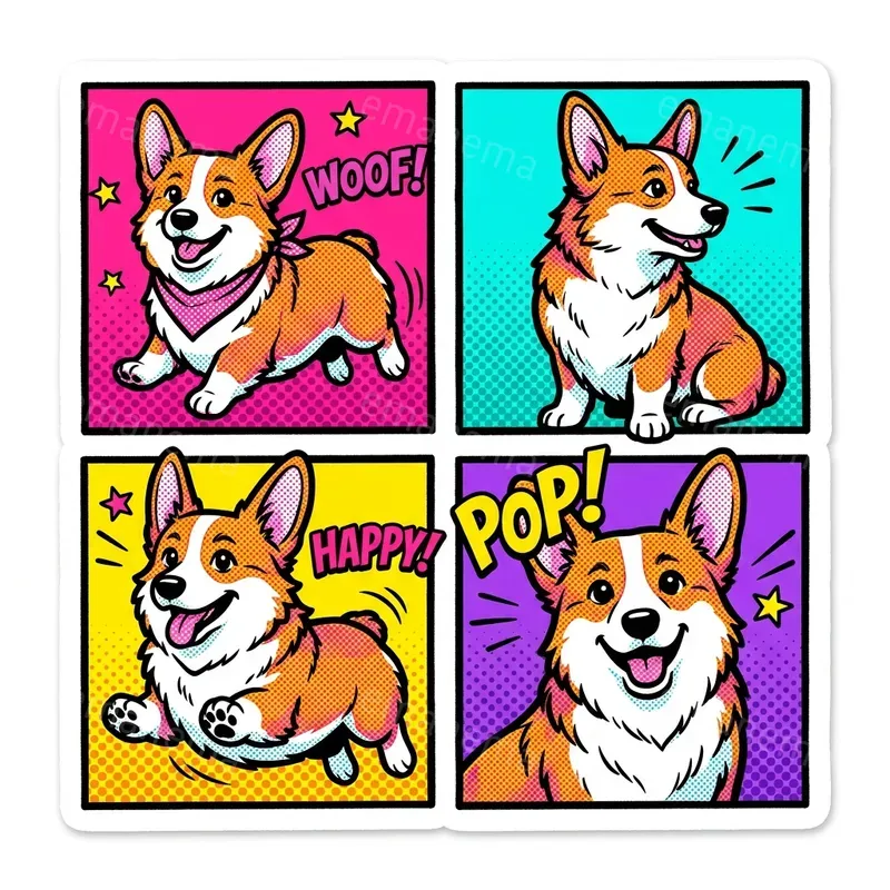 Pop Art Comic Inspired Stickers