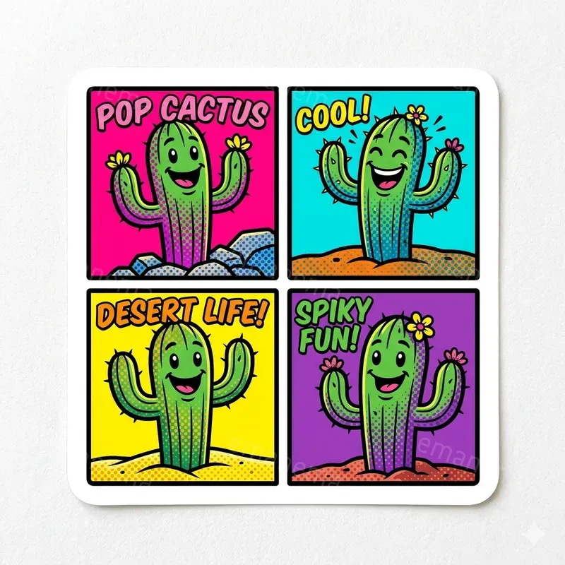 Pop Art Comic Inspired Stickers