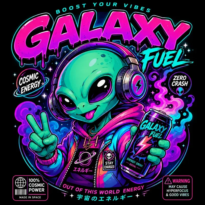 Neon Mascot Streetwear Posters