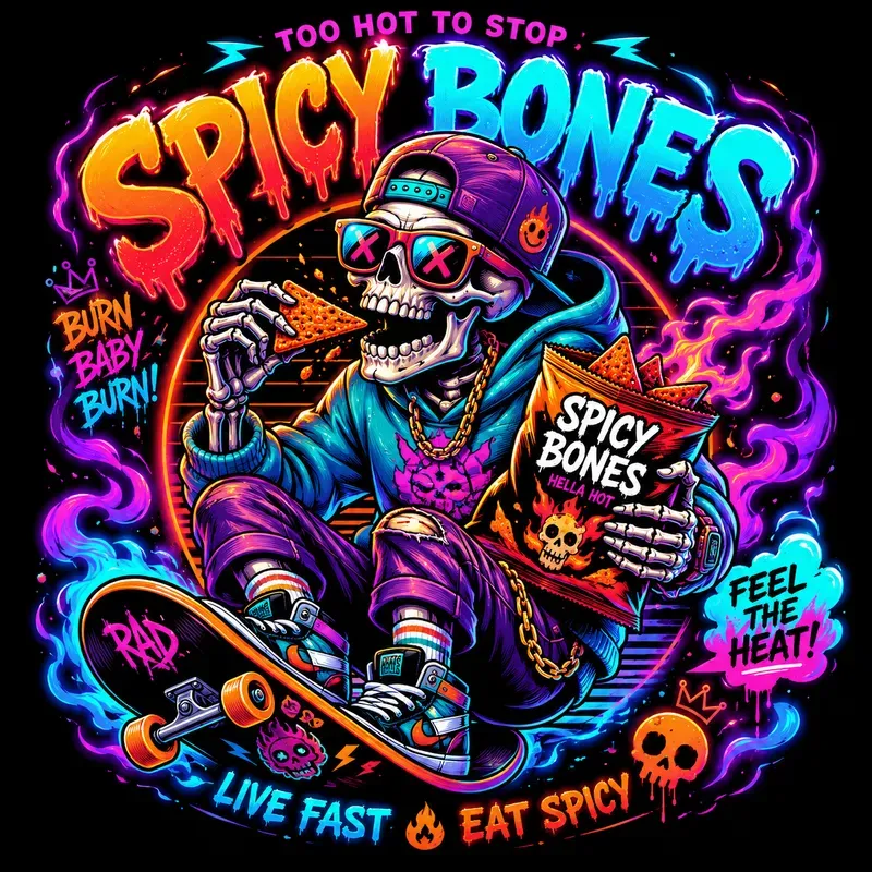 Neon Mascot Streetwear Posters