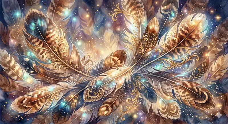 Dreamy Glowing Feathers