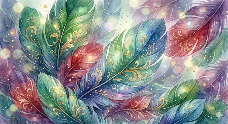Dreamy Glowing Feathers