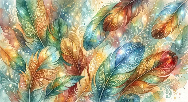 Dreamy Glowing Feathers