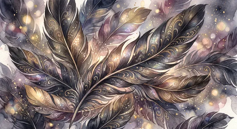 Dreamy Glowing Feathers
