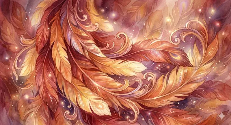 Dreamy Glowing Feathers