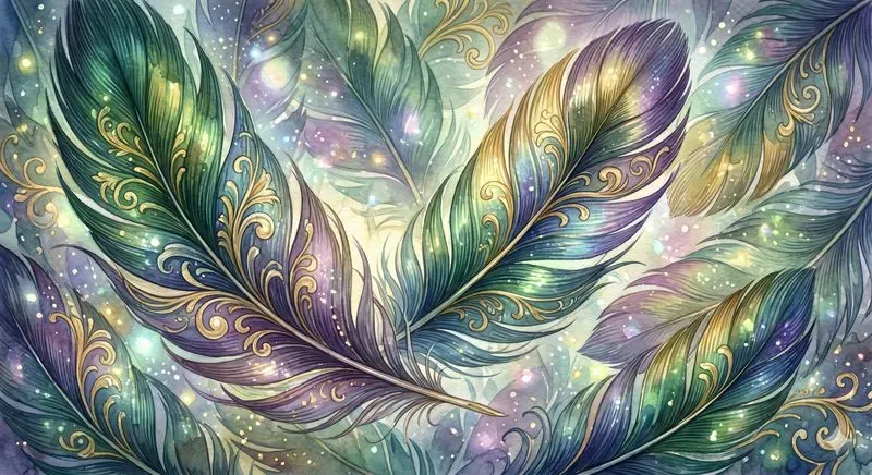 Dreamy Glowing Feathers