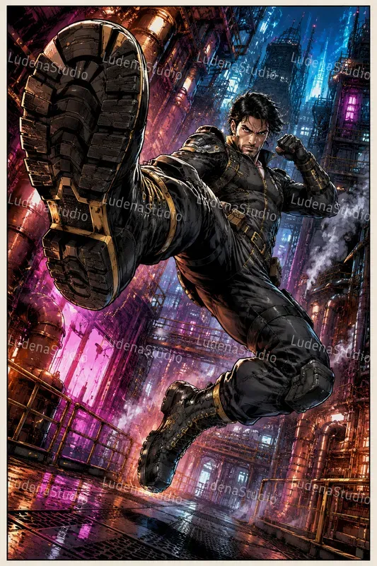 Dynamic Foreshortened Comic Covers