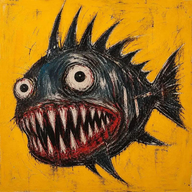 Dark Naive Monster Expression Art