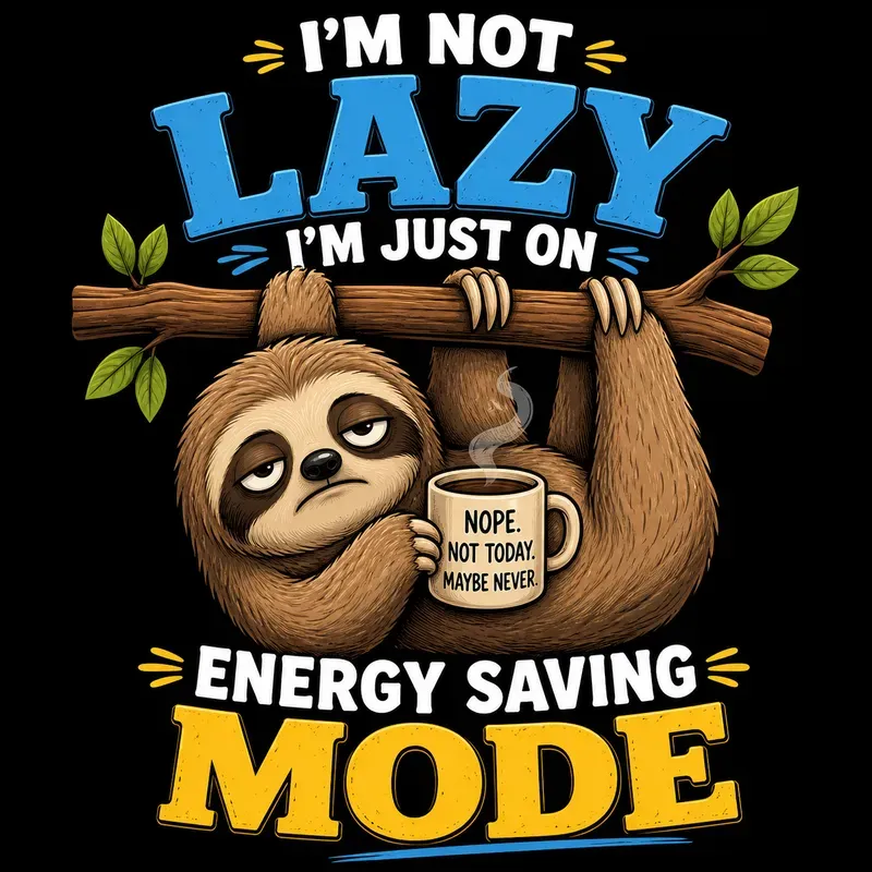Sleepy Mood Sarcastic Cartoon Designs