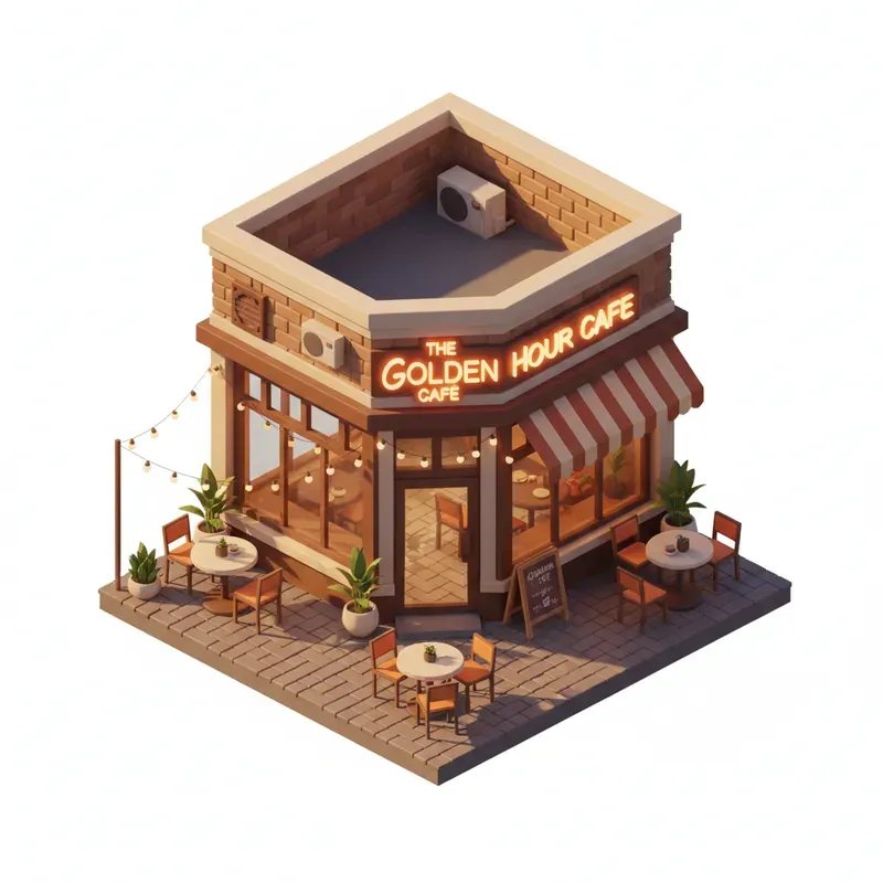 Isometric 3D Building Environment Art