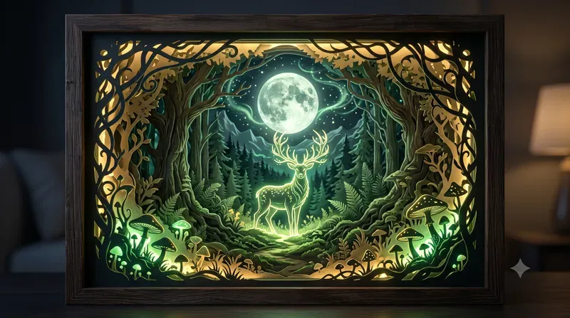 Ethereal 3D Papercut Lightbox Dioramas