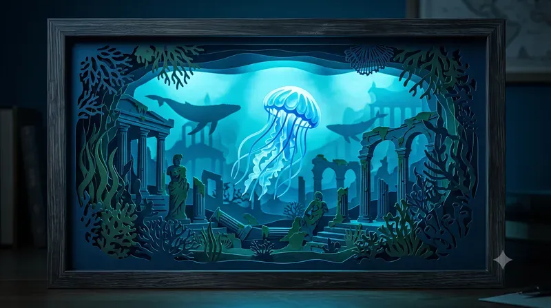 Ethereal 3D Papercut Lightbox Dioramas