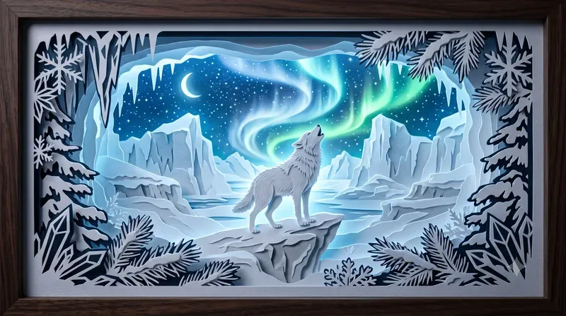 Ethereal 3D Papercut Lightbox Dioramas