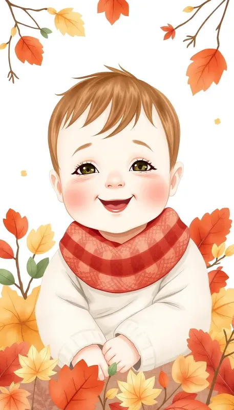 Cute Autumn Boho Characters Clipart