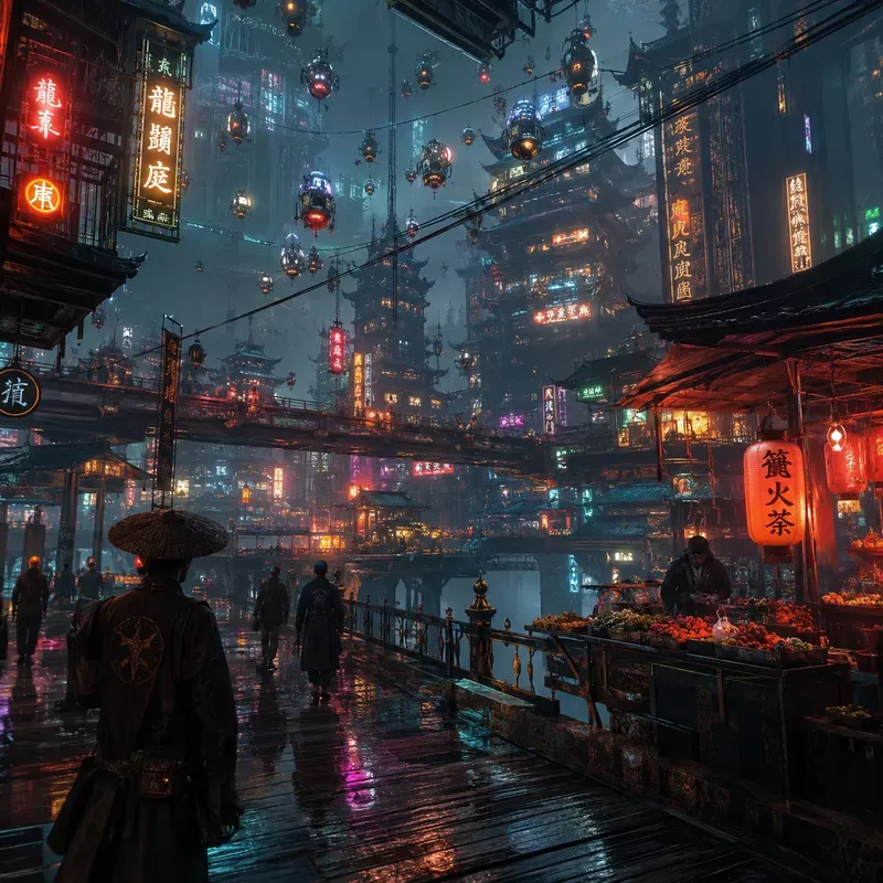 Neon Noir Dreamscapes