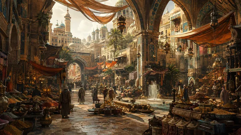Realistic Fantasy 3D Game City Landscapes
