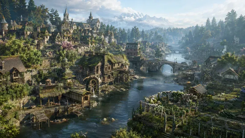 Realistic Fantasy 3D Game City Landscapes