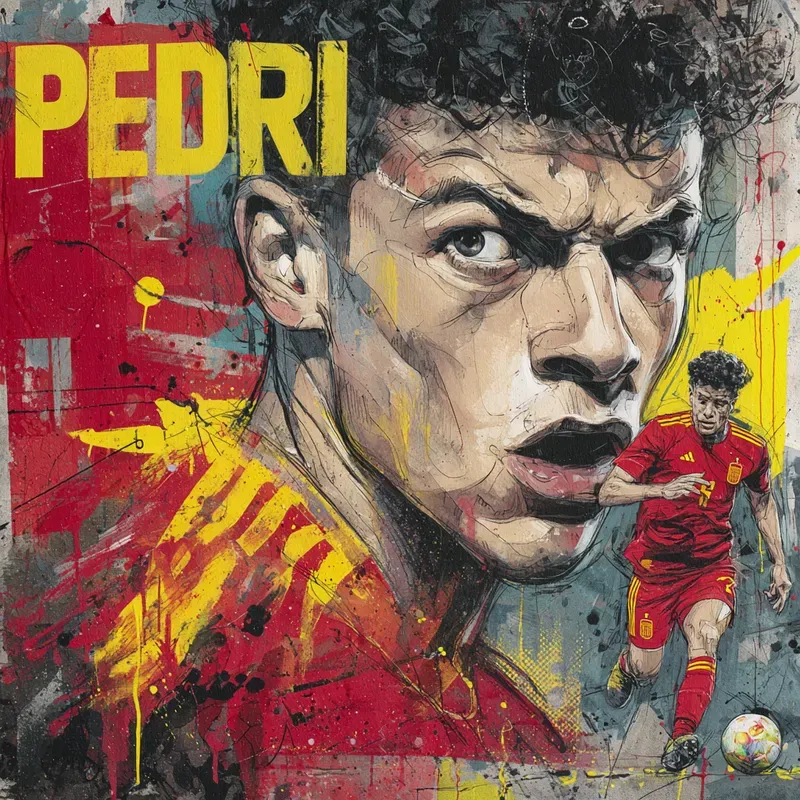 Urban Football Graffiti Portrait Art
