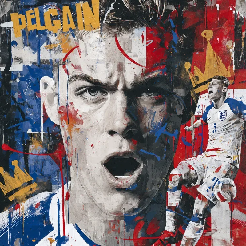 Urban Football Graffiti Portrait Art
