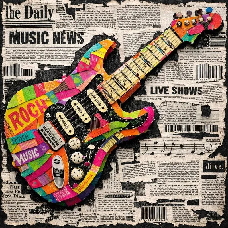 Magazine Strip Collage Art