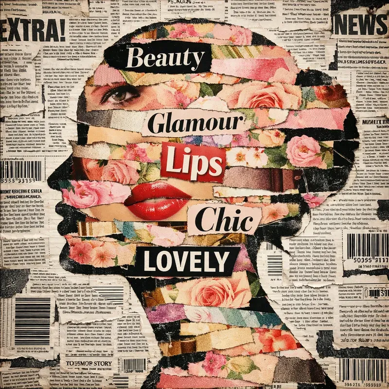 Magazine Strip Collage Art