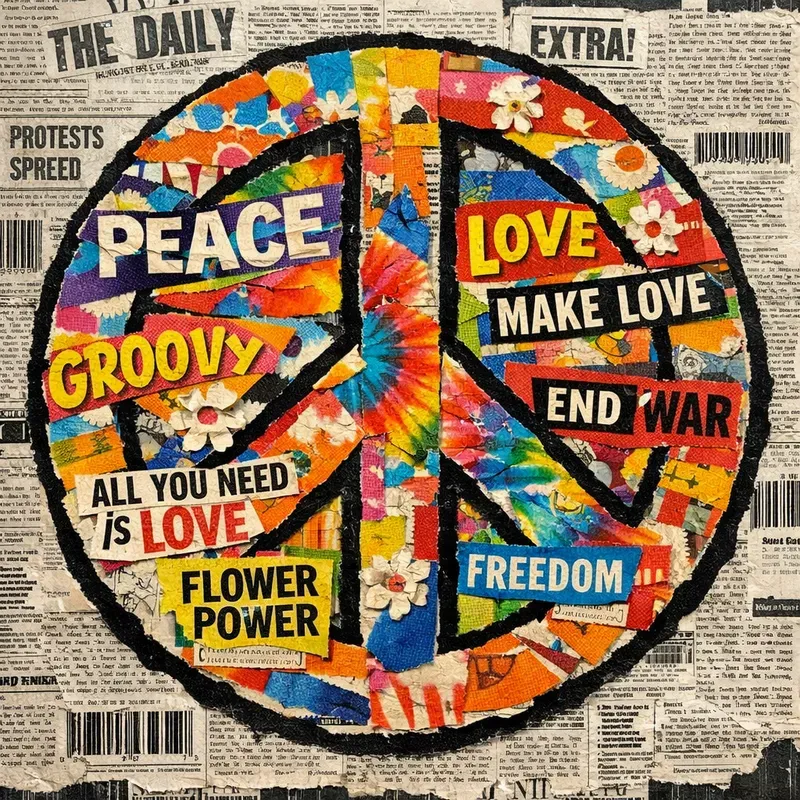 Magazine Strip Collage Art