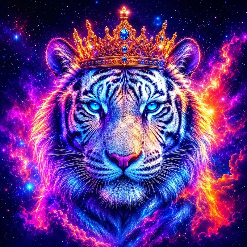 Psychedelic Neon Animal Portraits