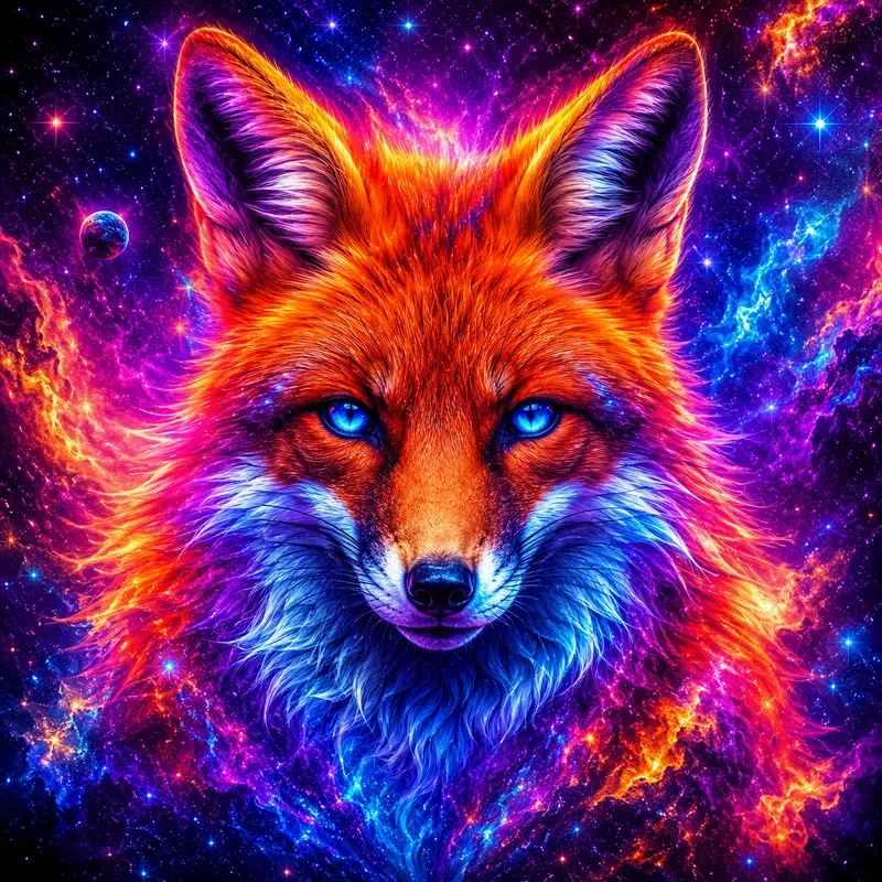 Psychedelic Neon Animal Portraits